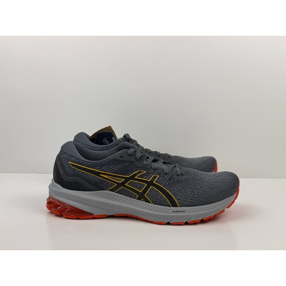 Asics Men's GT-1000 Running Shoes Size 8 Sheetrock Black/Orange 1011B354